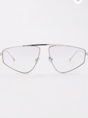 Elisa Johnson Riley Classic Silver Metal Frame Sunglasses - Silver